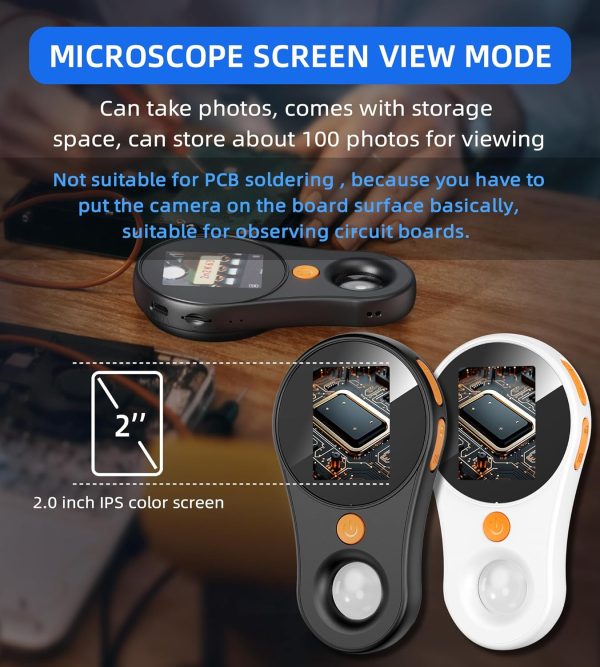 Macro Microscope Digital Fixed Focus 2.0 inch IPS Color Screen - Image 2